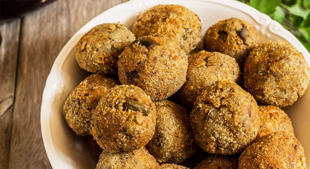 Polpette di melanzane e ceci vegane, SENZA uova né carne. Solo 50 Kcal!