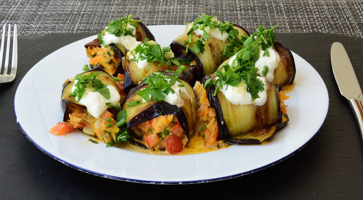 Involtini di melanzane ripiene di carne