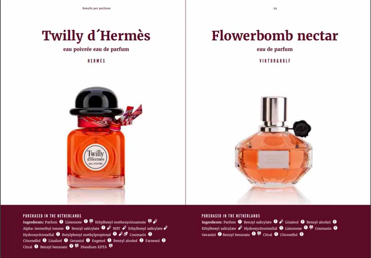 Profumi di grandi marche pieni di sostanze pericolose da Lancome Hugo Boss Hermes Carolina Herrera. Ecco la lista