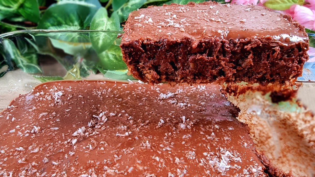 Torta ai fiocchi d'avena e cioccolato