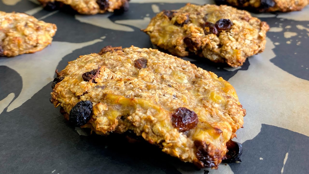 Biscotti ai fiocchi d'avena e banana