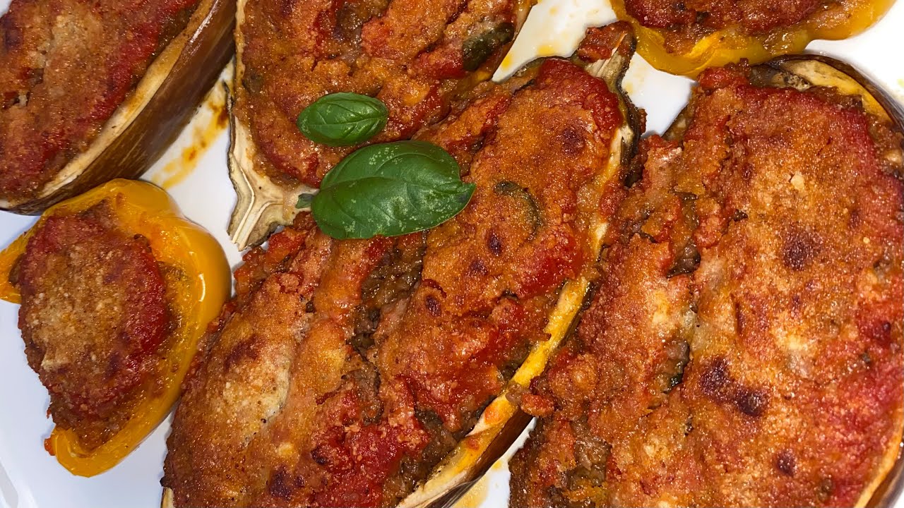 Melanzane ripiene di carne