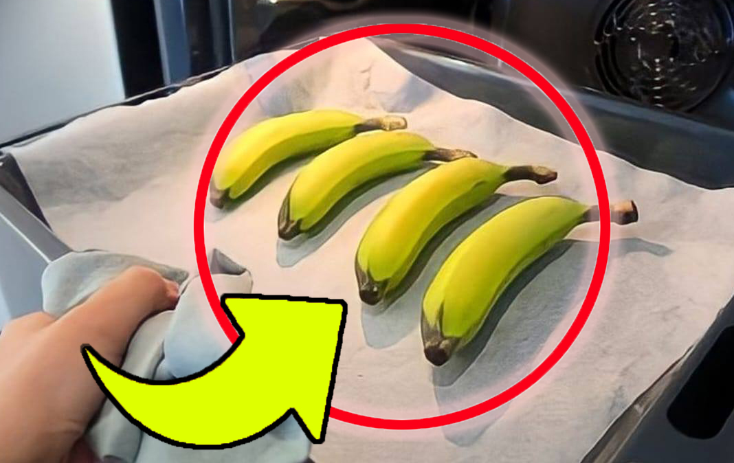 Metti 4 banane in forno, questo è il trucco di tantissime casalinghe: da  ora in poi lo farai anche tu!