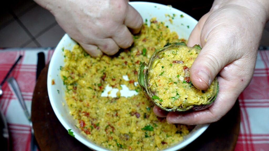 Ho preparato questo ripieno per i carciofi e li ho cucinati al pomodoro | Solo 190 Kcal!