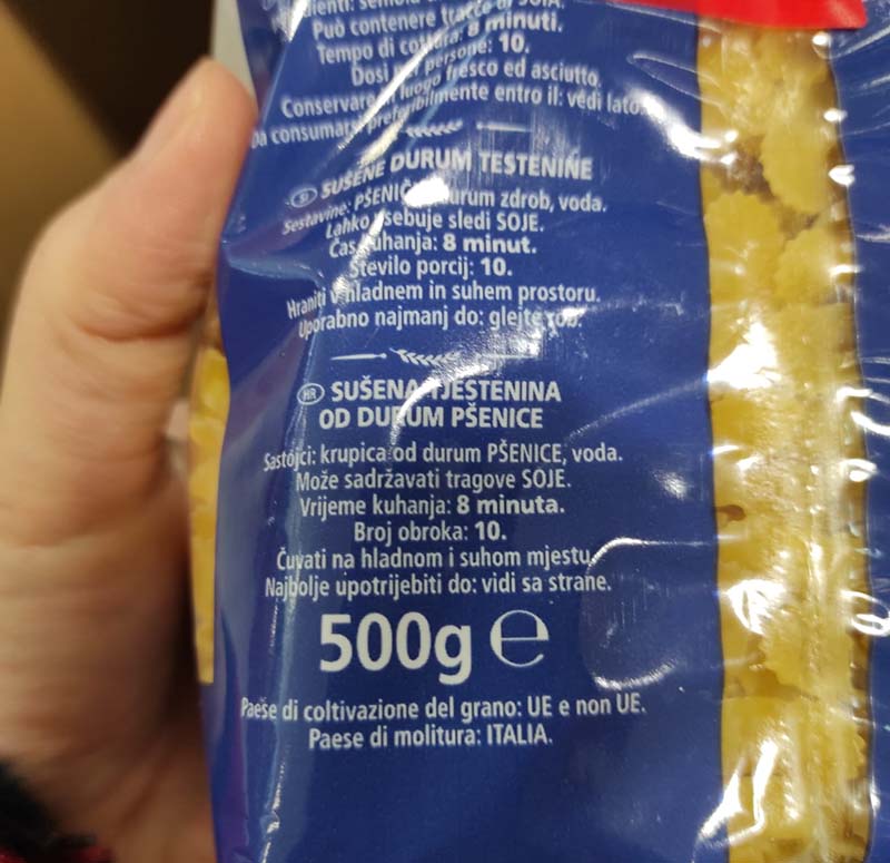 Pasta Tre Mulini Eurospin