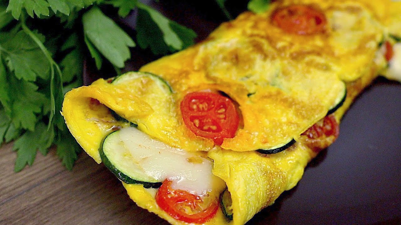 Frittata ripiena di zucchine e pomodorini