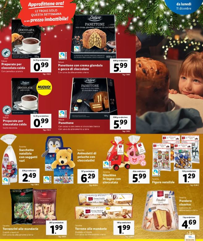 Panettoni e dolci di Natale Lidl