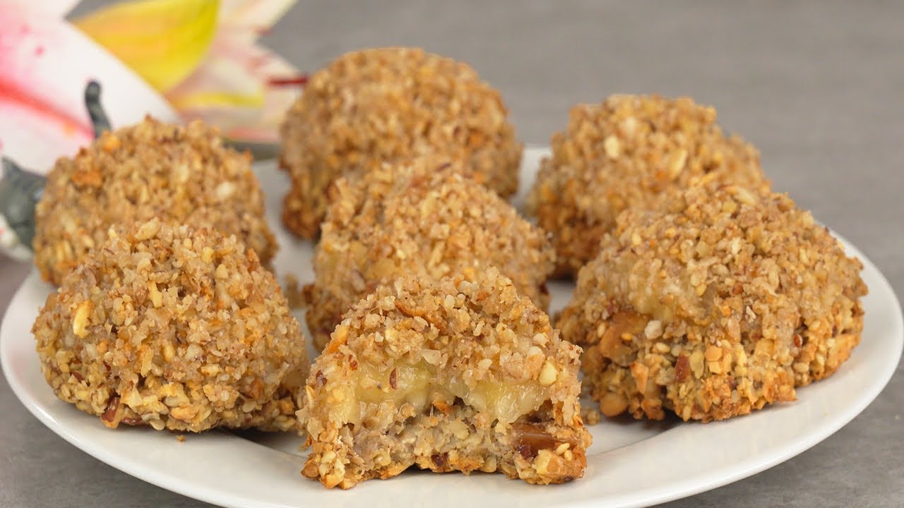 Biscotti di avena, mela e banana