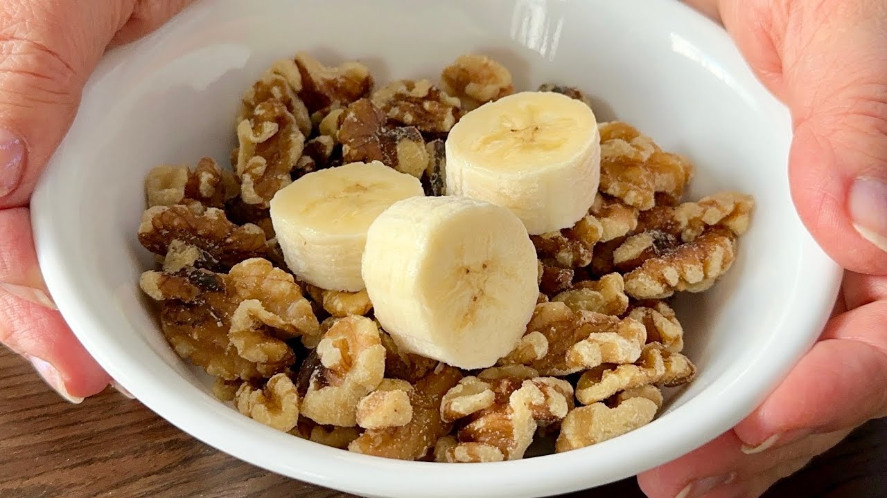 Biscotti noci e banane