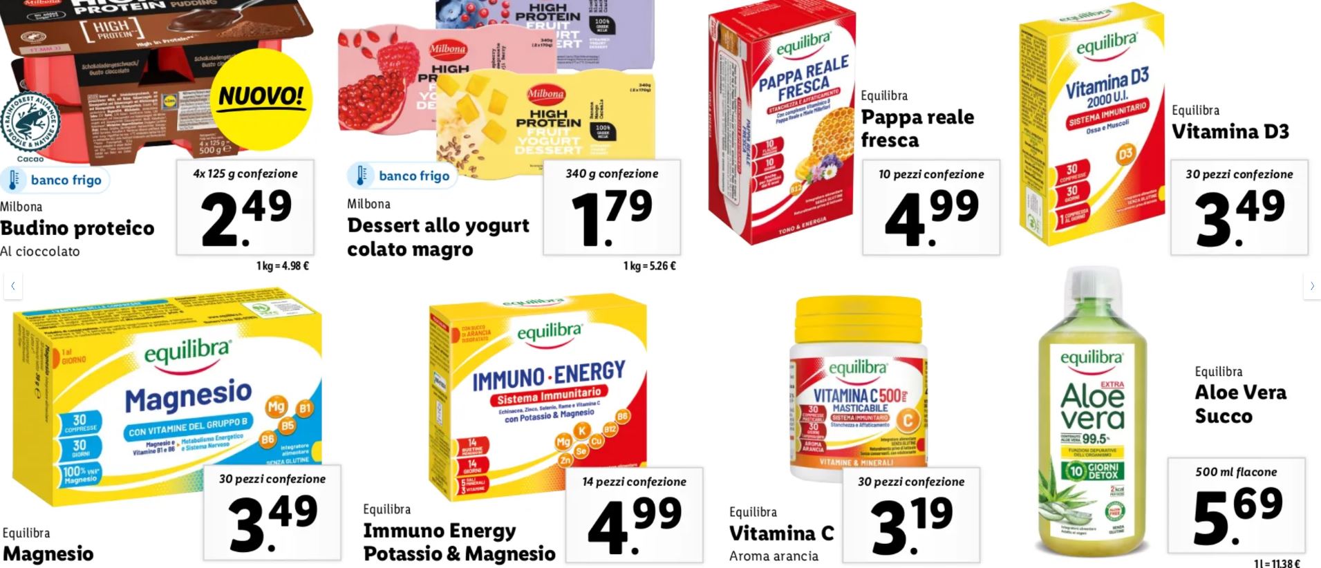 Integratori lidl