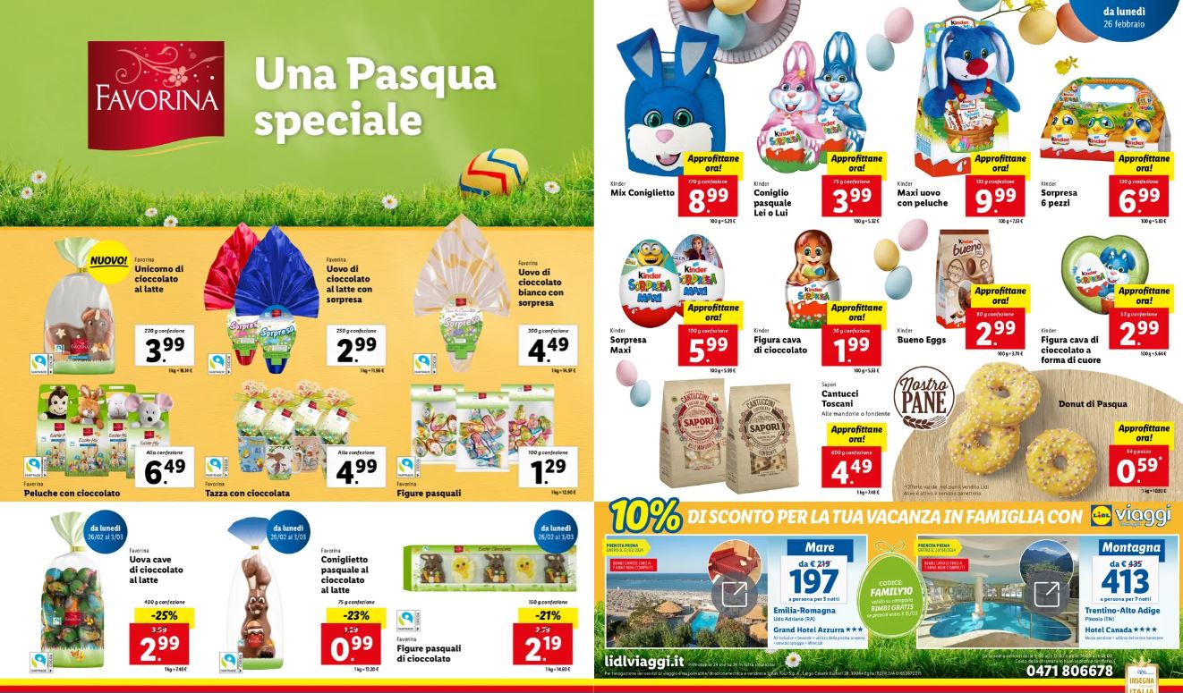 Uova di Pasqua e cioccolato offerta Lidl