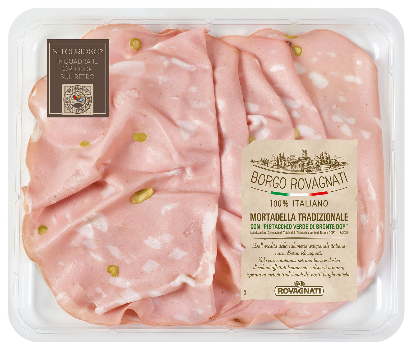 Mortadella Tradizionale con Pistacchio Verde di Bronte DOP Borgo Rovagnati