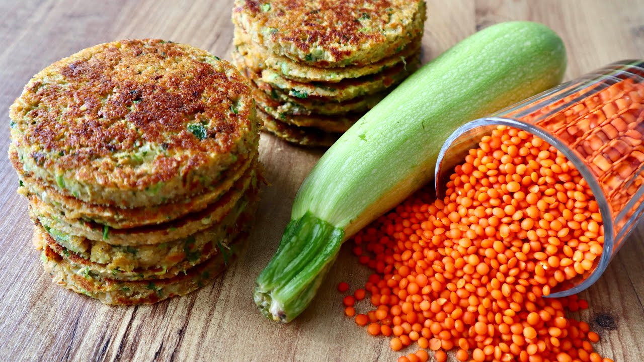 Frittelle di lenticchie e zucchine