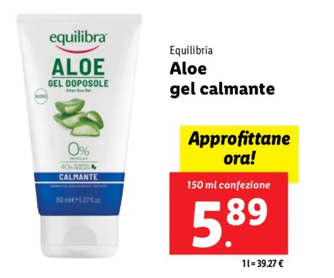 Aloe gel calmante Lidl