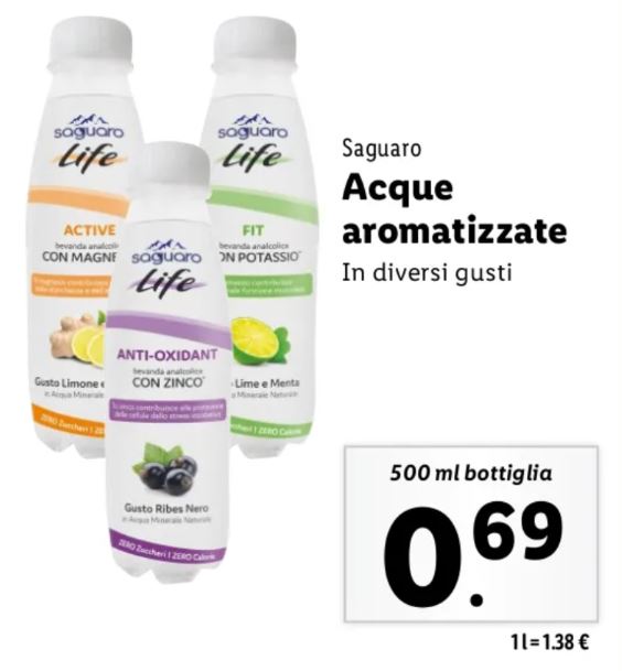 Acqua aromatizzata saguaro Lidl