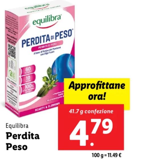 Perdita di peso equilibra lidl