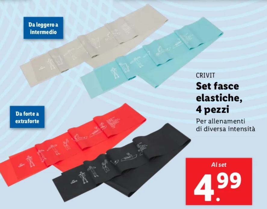 Set fasce elastiche lidl