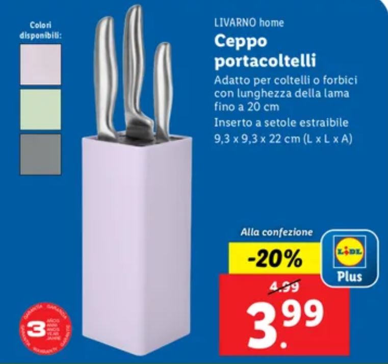 Portacoltelli Lidl