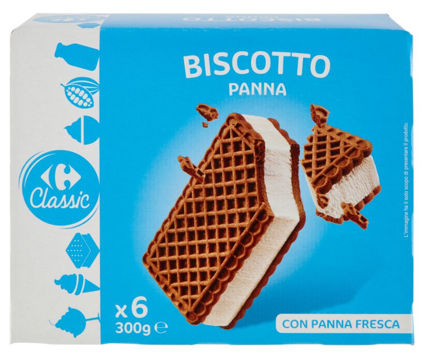 Gelato biscotto panna carrefour