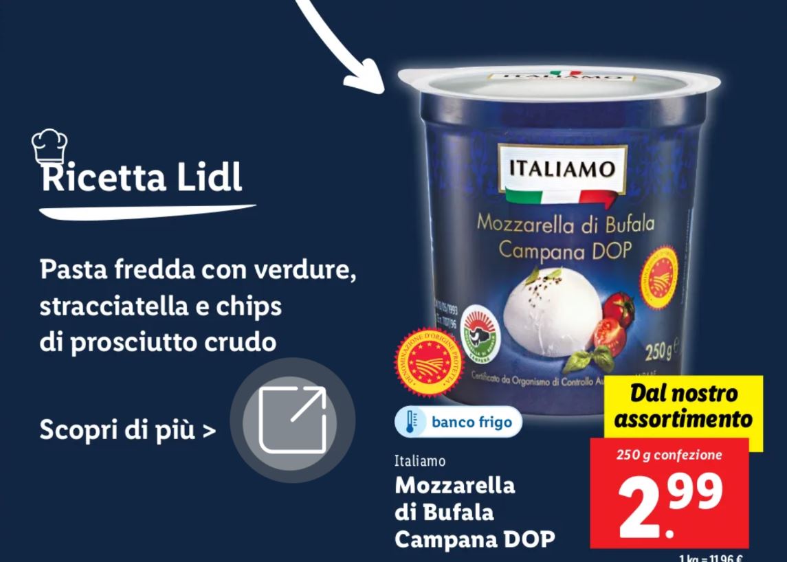 Mozzarella di bufala campana DOP lidl