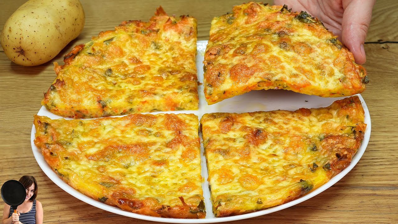 Pizza di patate, peperoni e carote