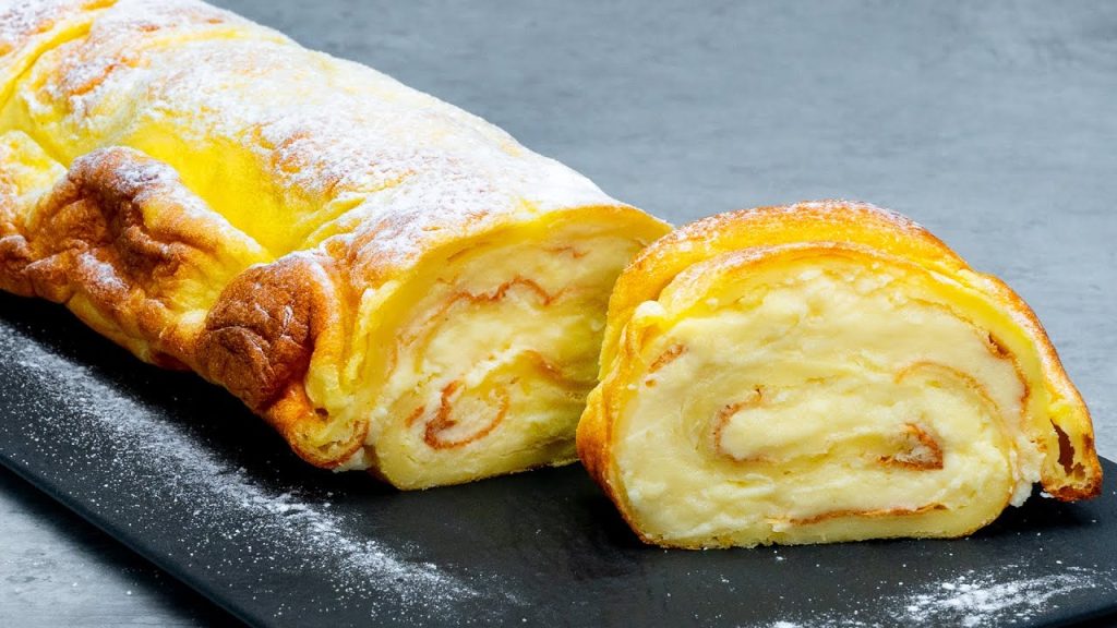 Questa crema all’interno del rotolo è buonissima, è la ricetta di mia zia: lei non sbagliava mai | Solo 200 Kcal!