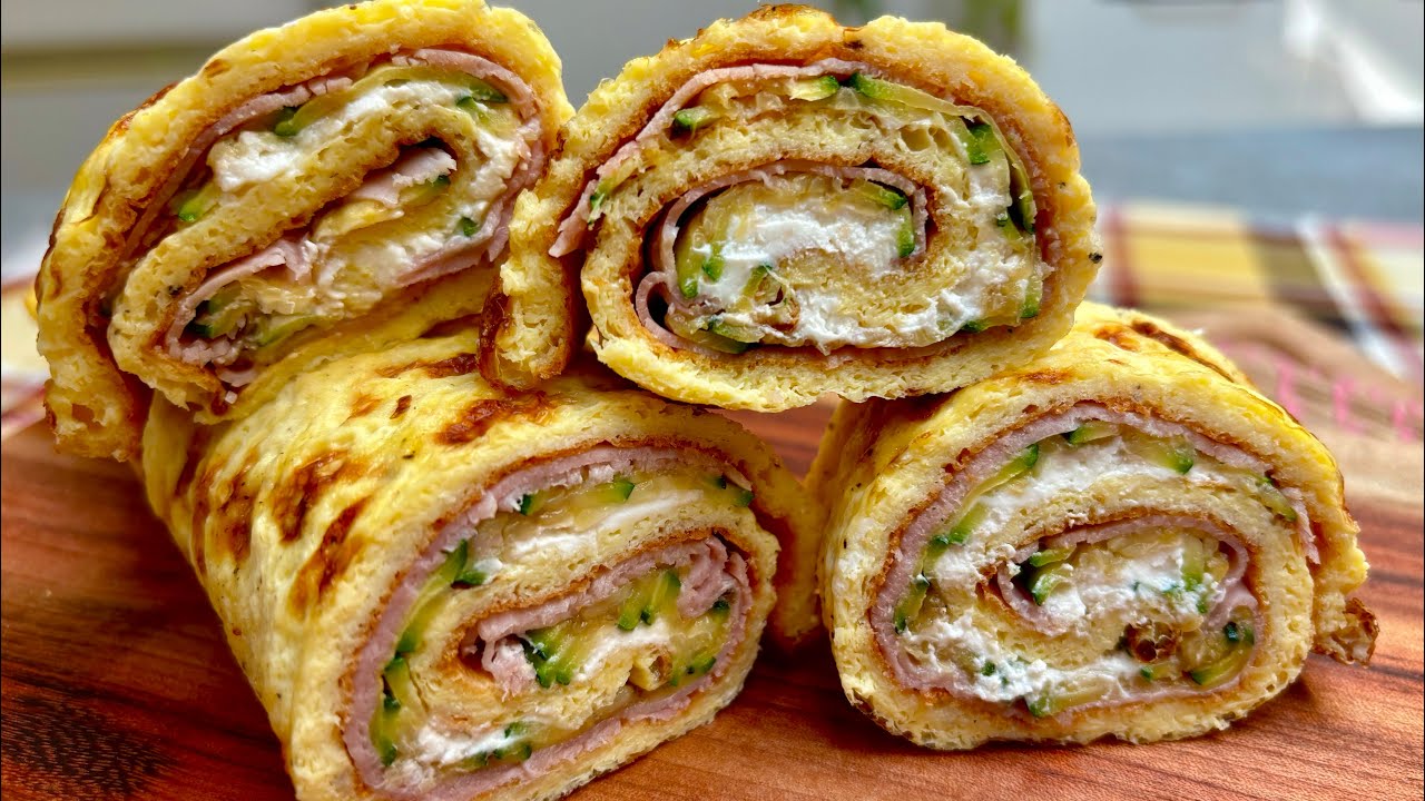 Rotolo ripieno di zucchine e prosciutto