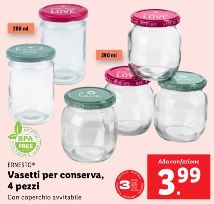 Vasetti per conserva Lidl