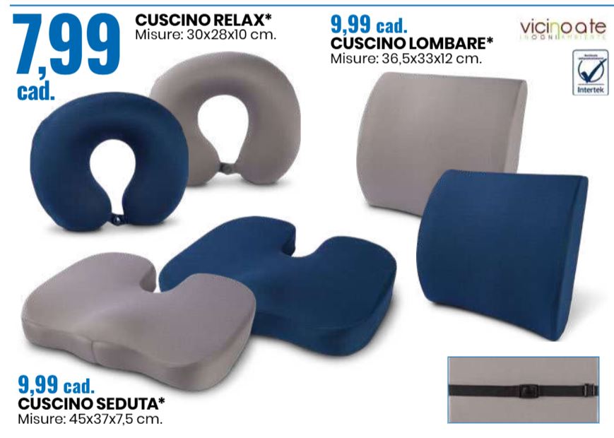 Cuscino relax, lombare e seduta