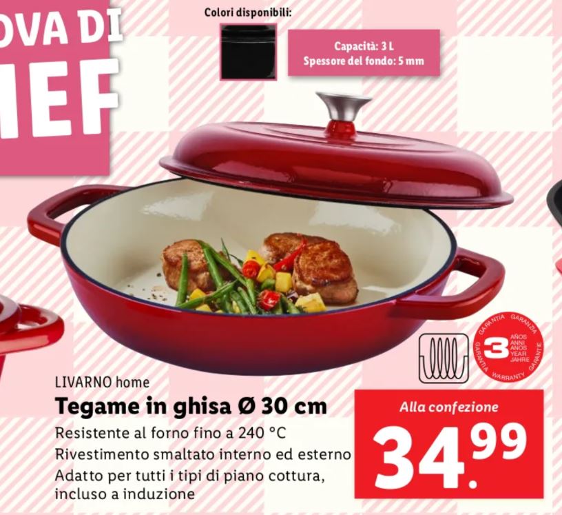 Tegame in ghisa lidl Livarno home