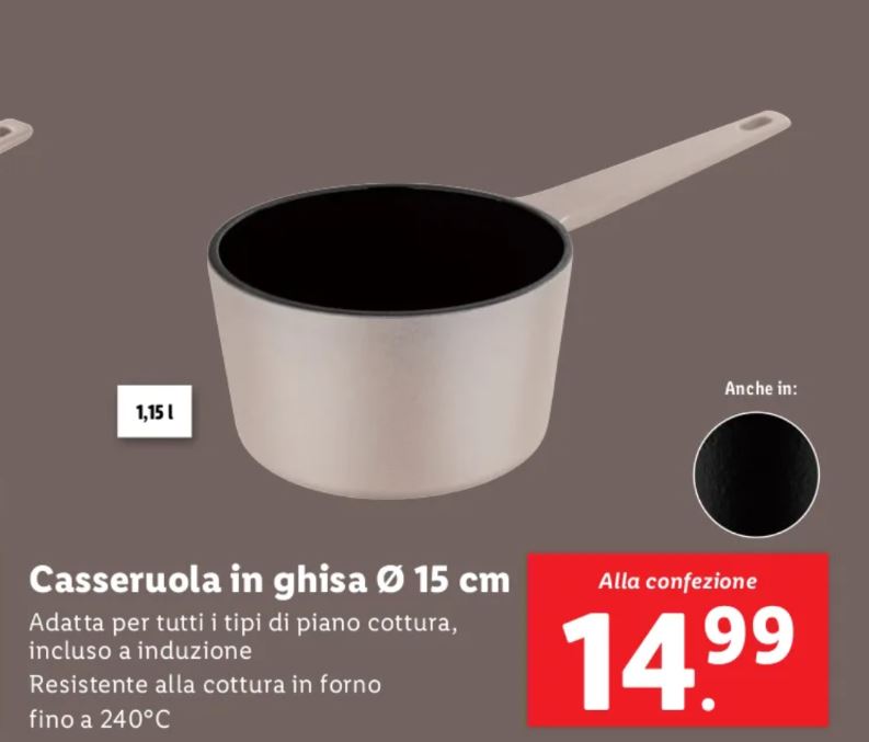 Casseruola in ghisa masterpro lidl