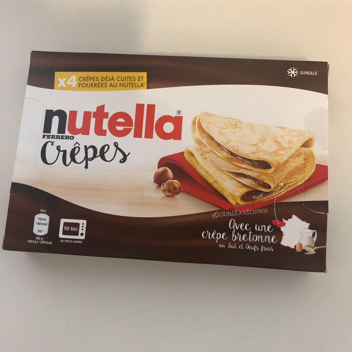 Crepes surgelate di Nutella