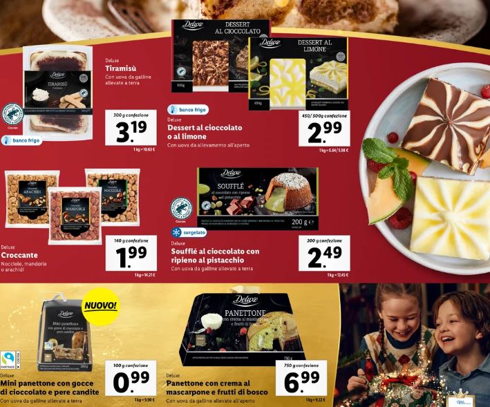 Pandori, panettoni e dolci di Natale Lidl