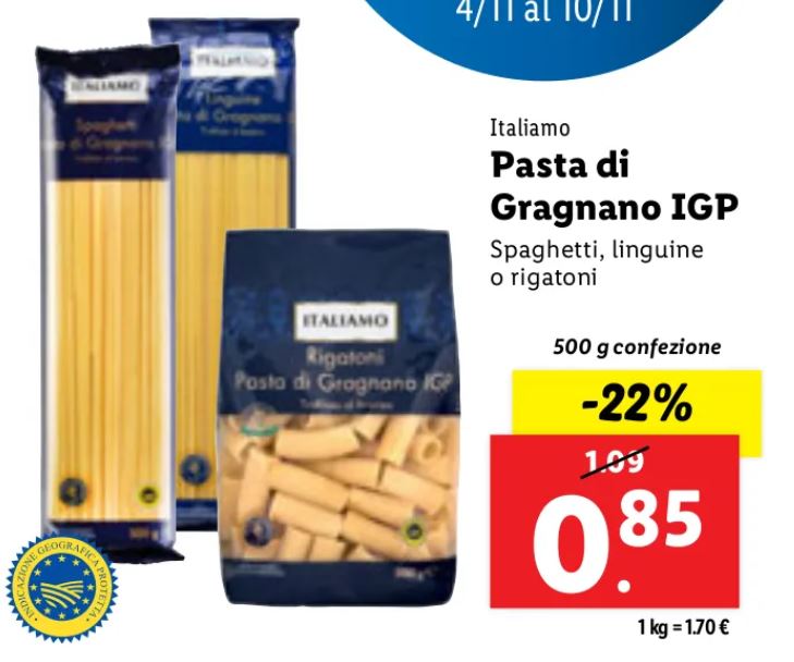 Pasta di Gragnano IGP lidl