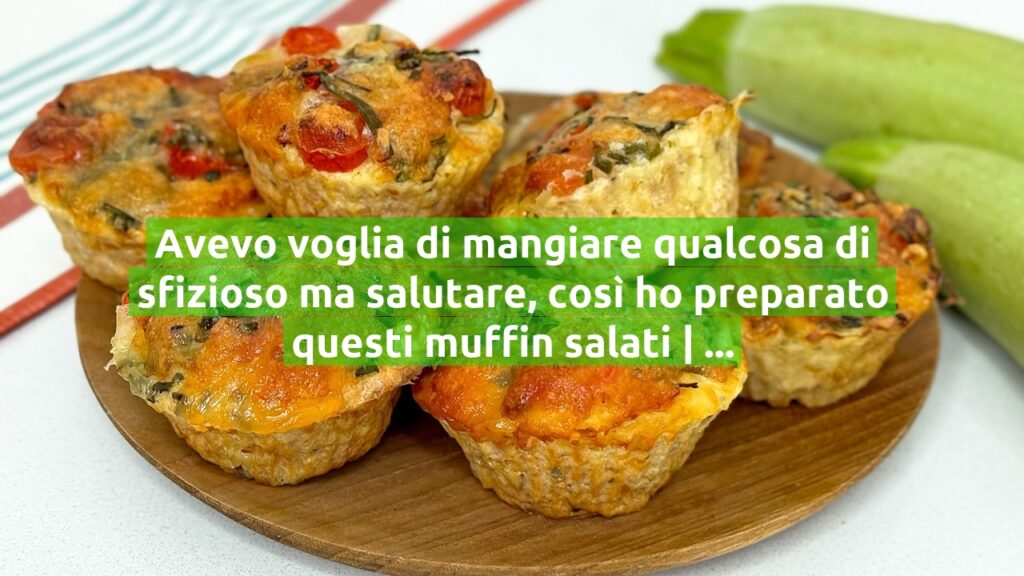 Avevo voglia di mangiare qualcosa di sfizioso ma salutare, così ho preparato questi muffin salati | 140 Kcal!