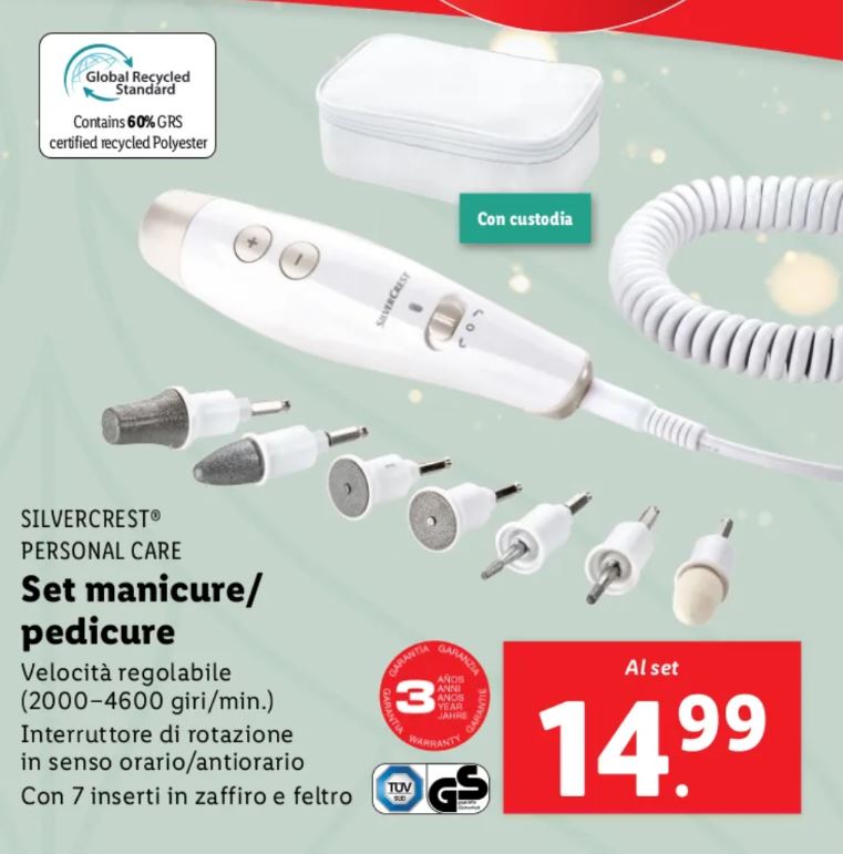 Set manicure e pedicure Lidl