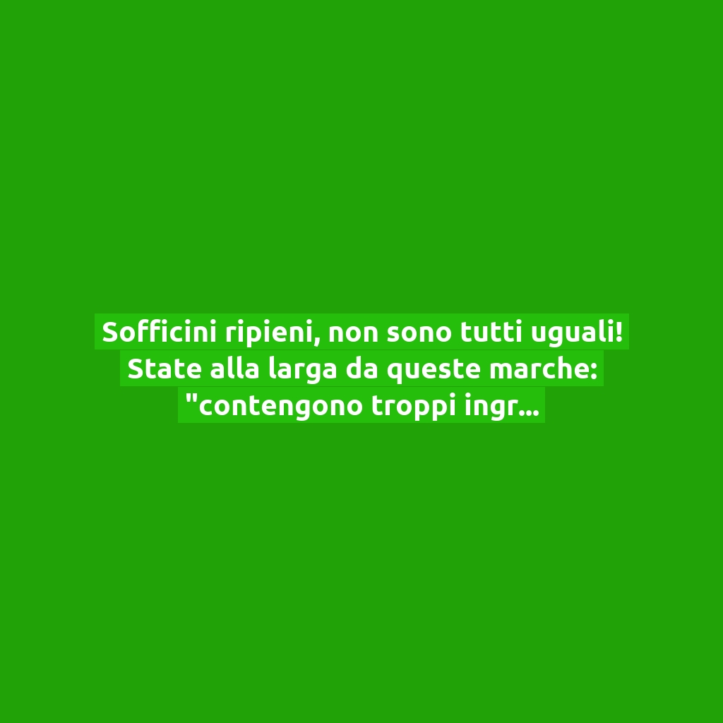 Sofficini ripieni, non sono tutti uguali! State alla larga da queste marche: “contengono troppi ingredienti”