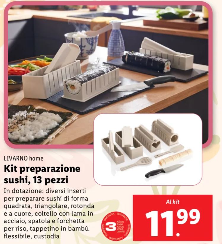 Kit di preparazione sushi lidl