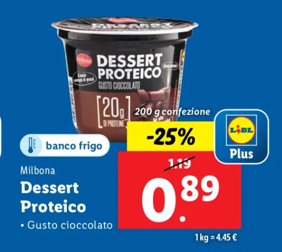 Dessert proteico milbona